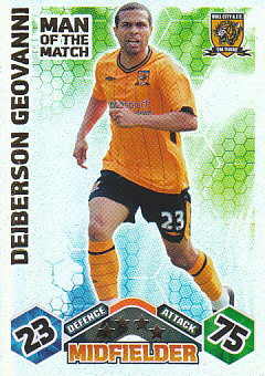 Deiberson Geovanni Hull City 2009/10 Topps Match Attax Man of the Match #391